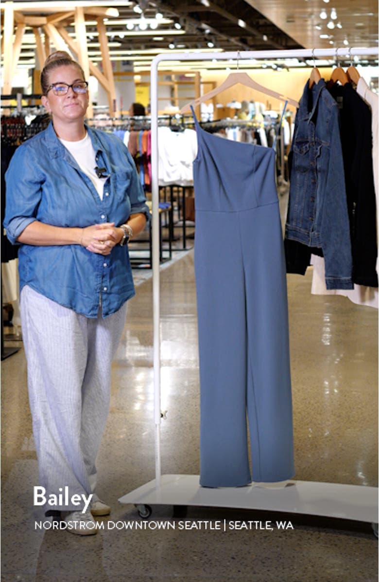 Core One-Shoulder Wide Leg Jumpsuit, sales video thumbnail