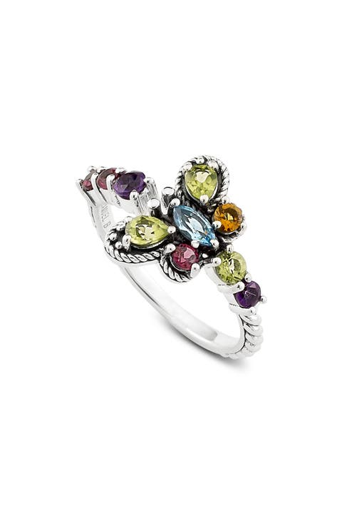 Multistone Butterfly Ring