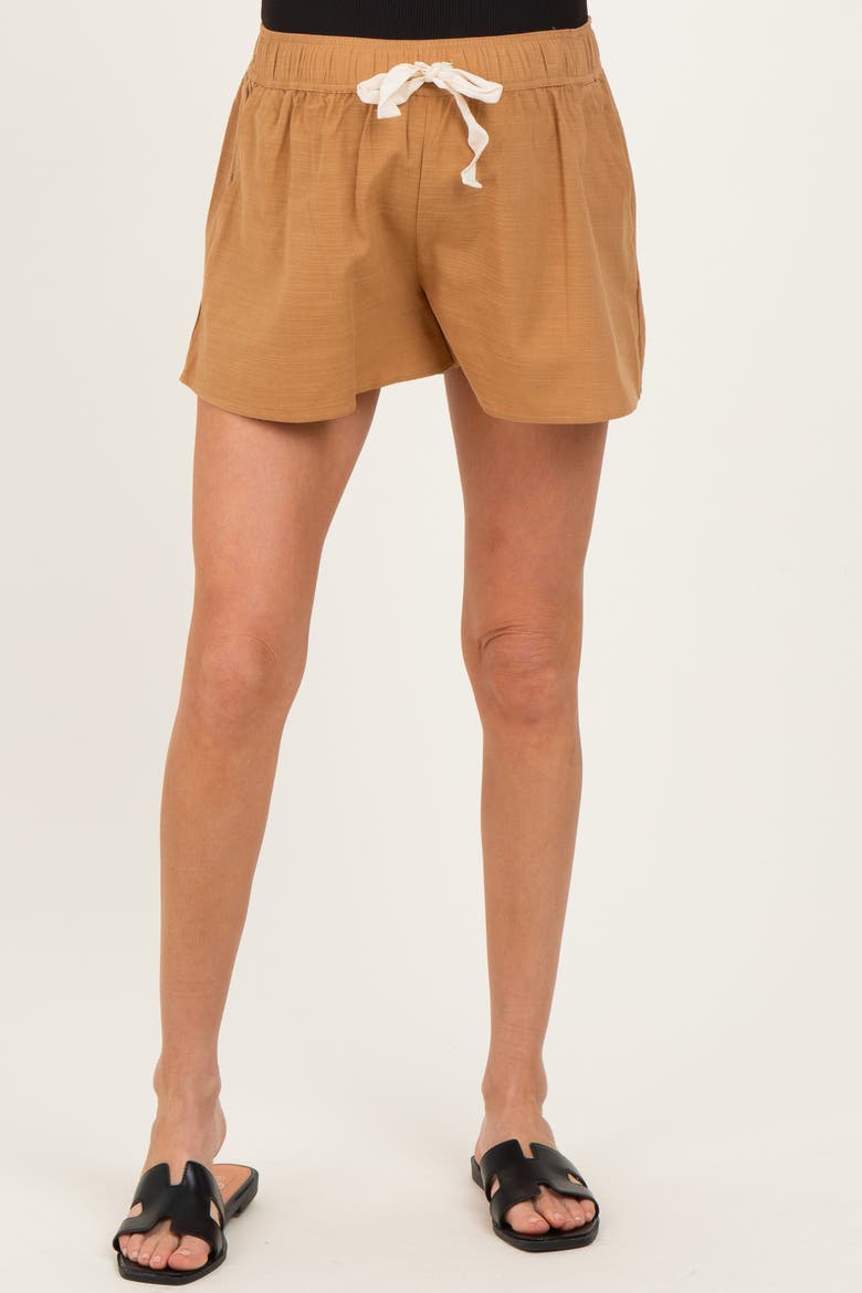 Drawstring Shorts, Alternate, color, Camel