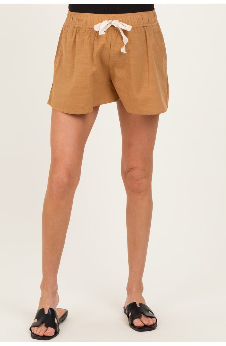 PinkBlush Drawstring Shorts, Alternate, color, Camel