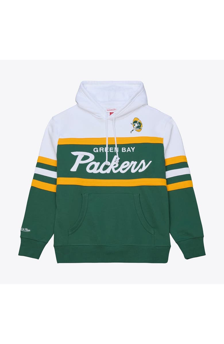 Mitchell & Ness Men's Green Mitchell & Ness  Green Bay Packers Head Coach Hoodie, Main, color, Green