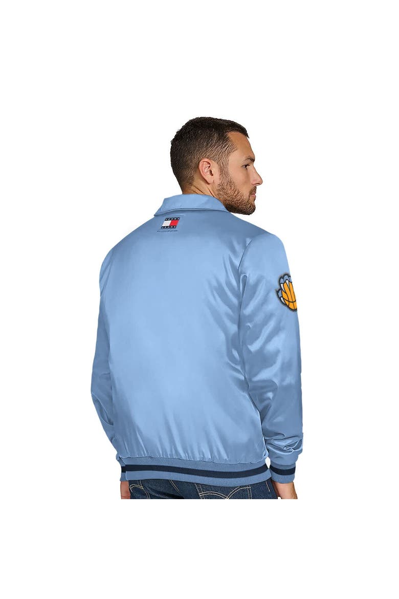 Men's Tommy Jeans Light Blue Memphis Grizzlies Jacob Chain Stitch Applique Full-Snap Varsity Jacket, Alternate, color, Light Blue