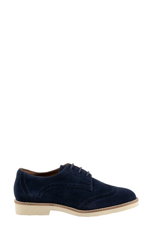 Softwalk ® Willet Wingtip Derby In Navy Suede