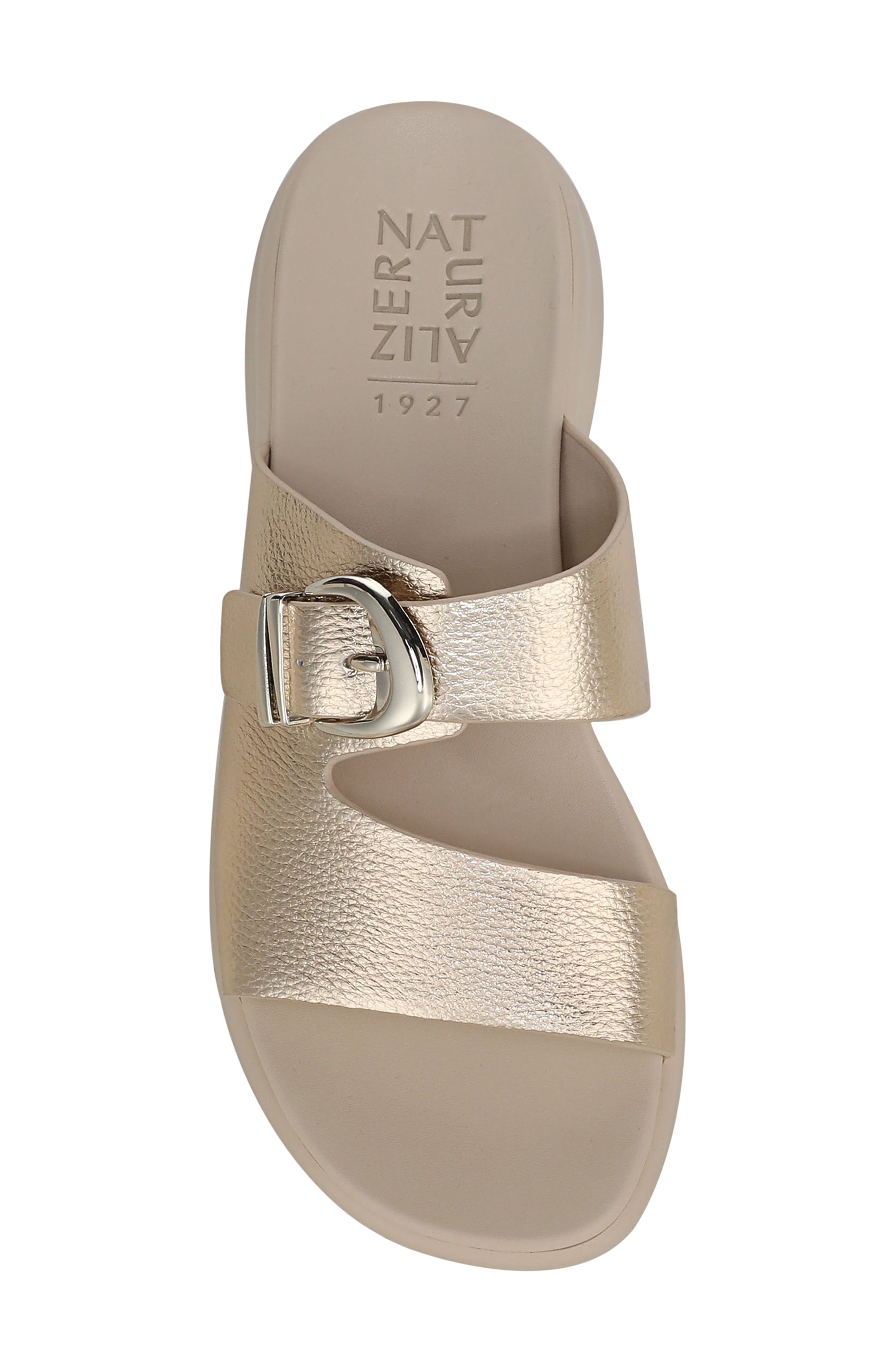 Calista Slide Sandal, Alternate, color, LIGHT CHAMPAGNE