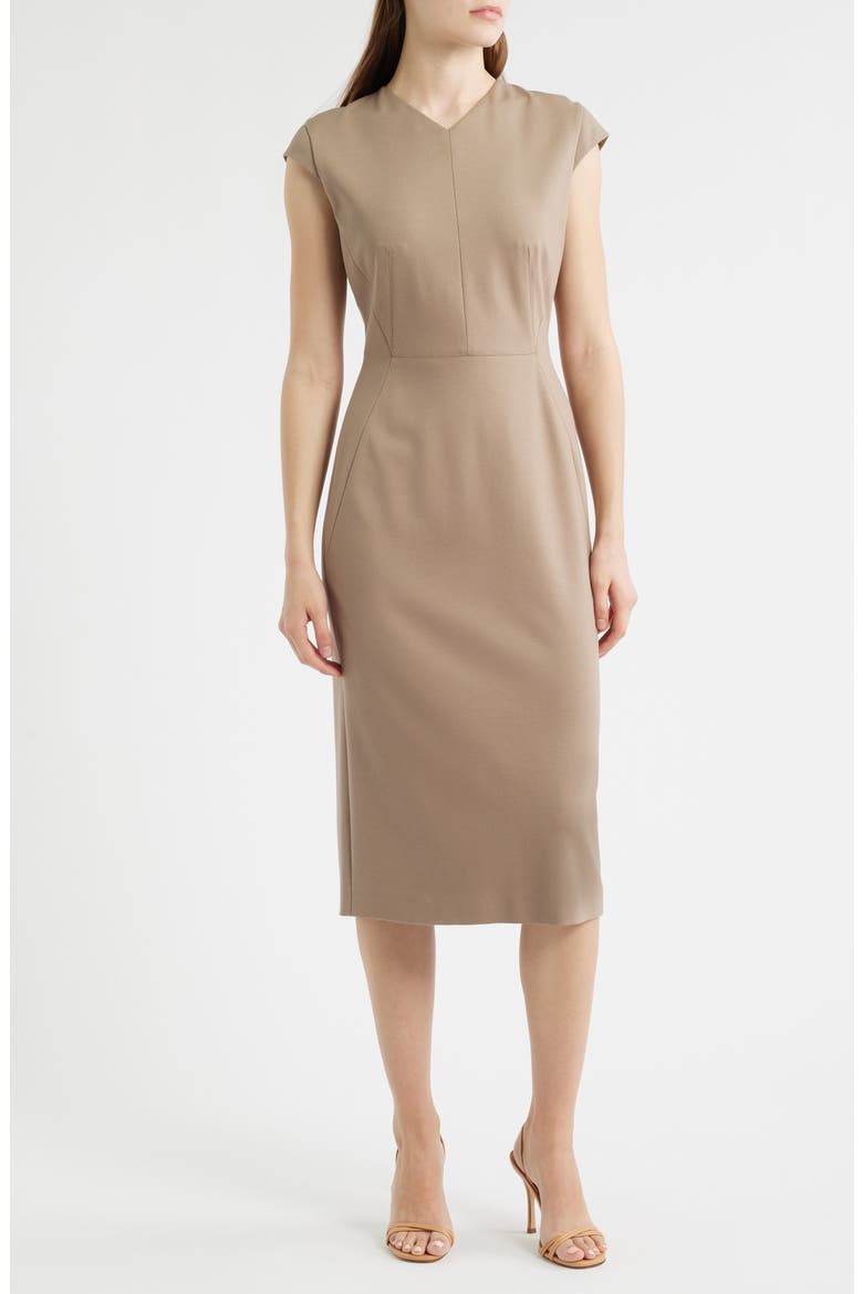 Dulisa Sheath Dress, Main, color, OPEN BRN