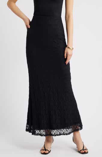 Open Edit Sheer Lace Maxi Skirt