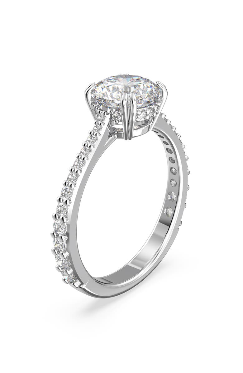 Swarovski Stilla Ring Set, Alternate, color, Silver