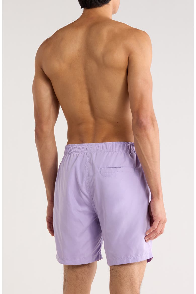 Stretch Swim Trunks, Alternate, color, BRIGHT LAVENDER