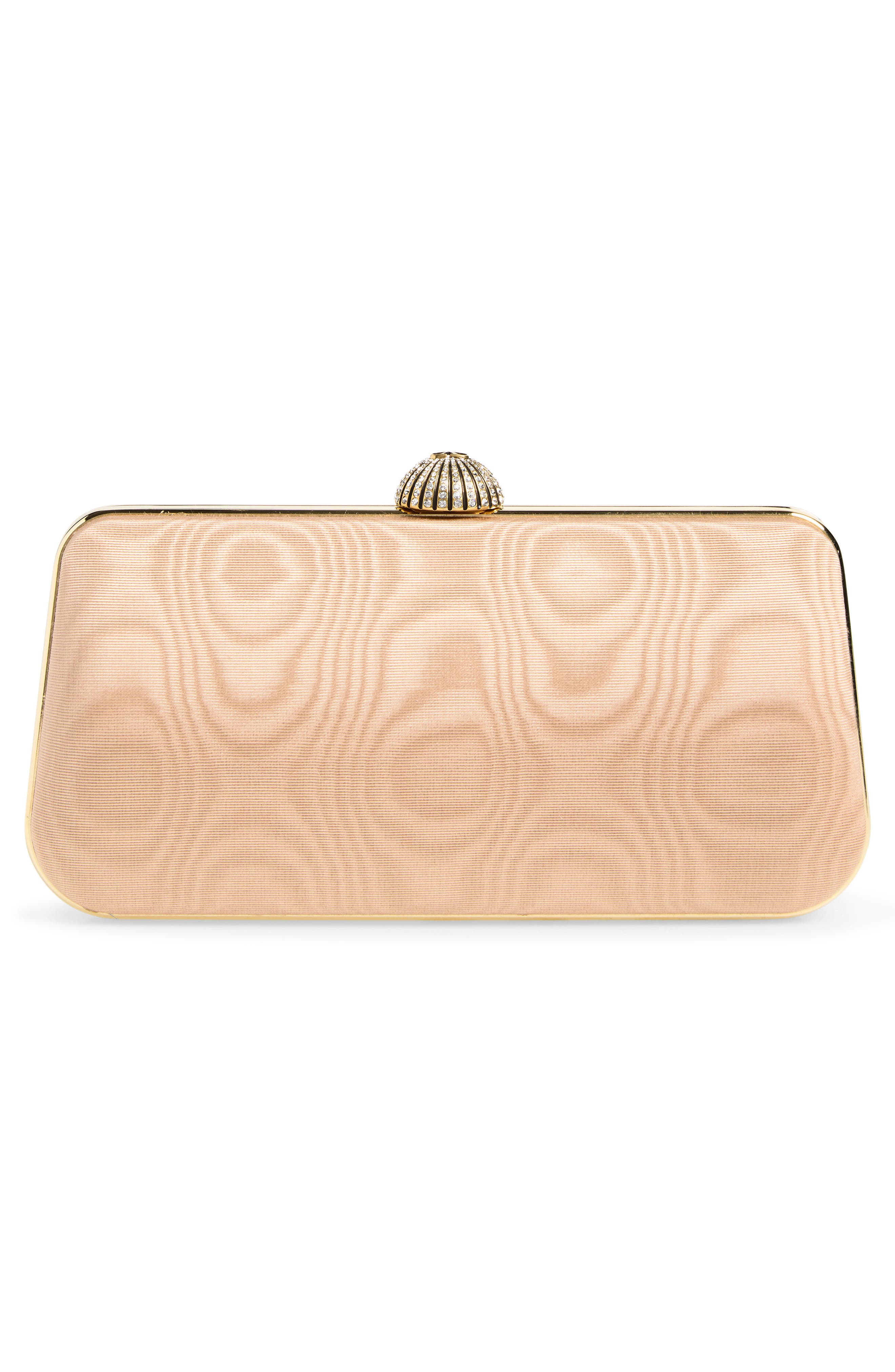 Carry Secrets Moiré Minaudière, Alternate, color, ROSE
