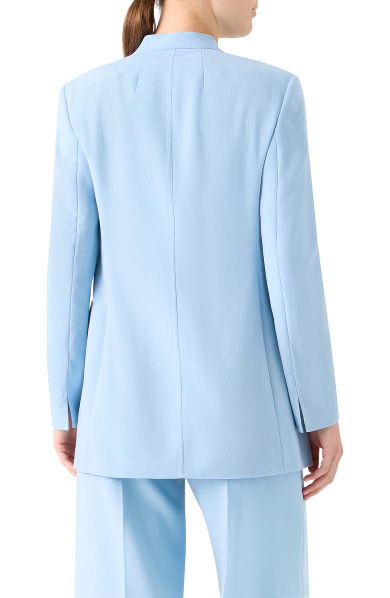 Akris Alvar Wool Blend Double Face Cardigan Jacket, Alternate, color, Powder Blue