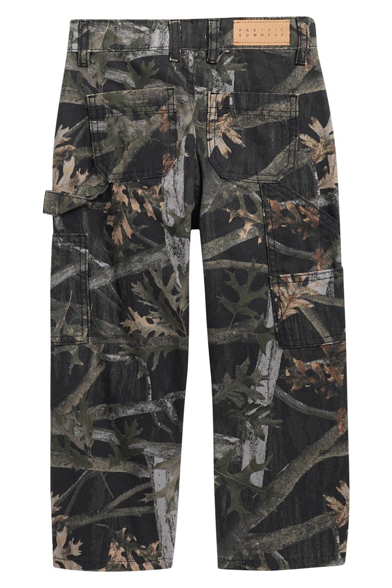 Kids' Briggs Camo Baggy Carpenter Jeans, Alternate, color, BLACK/ CAMO
