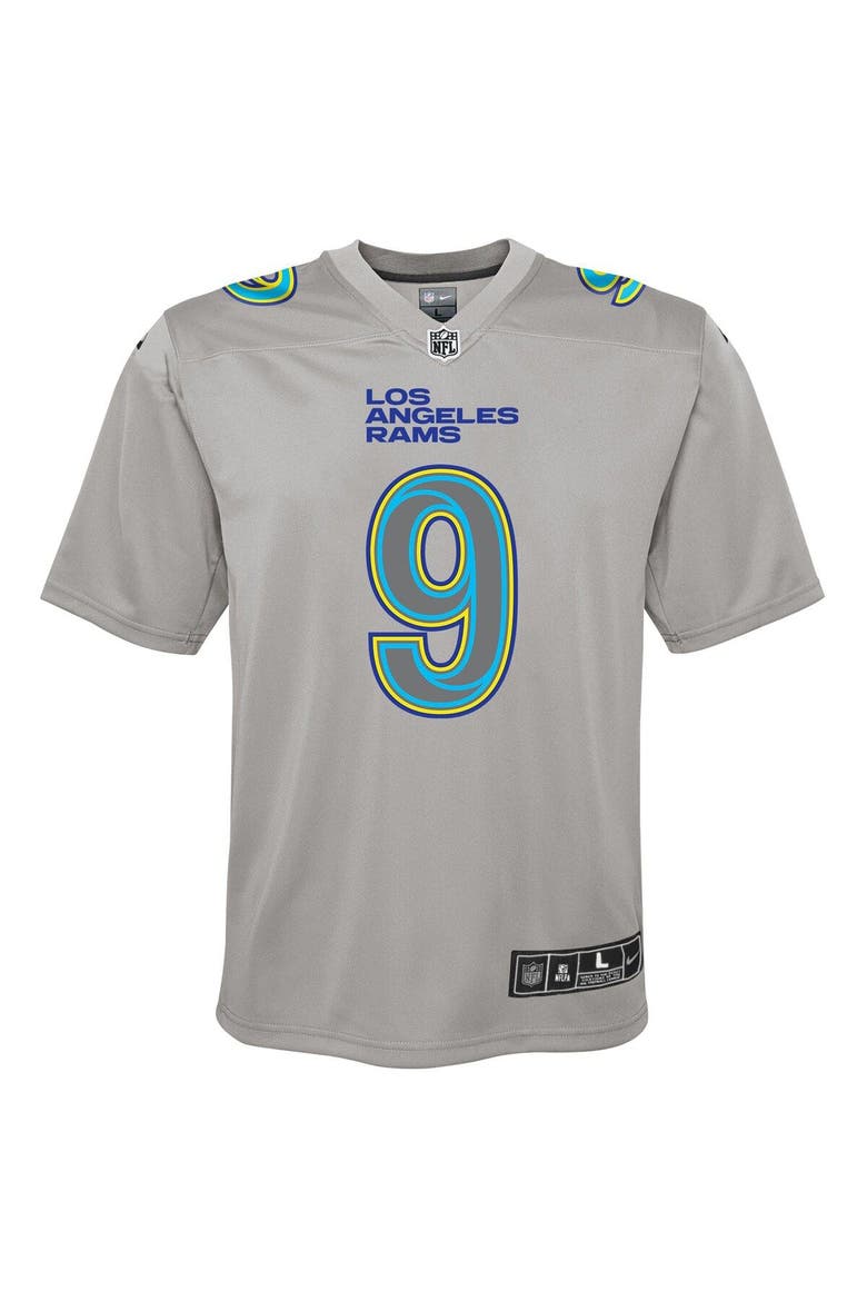 Youth Nike Matthew Stafford Gray Los Angeles Rams Atmosphere Game Jersey, Alternate, color, Gray
