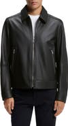 BOSS Mapson Lambskin Leather Jacket
