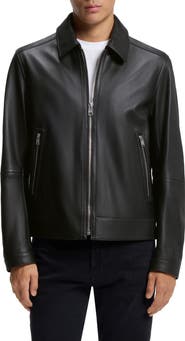 BOSS Mapson Lambskin Leather Jacket