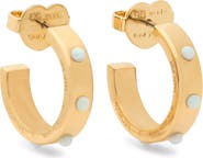 Kate Spade New York small faux opal huggie hoop earrings