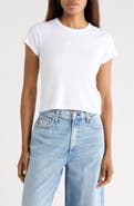 rag & bone Essie Crewneck Ribbed Crop T-Shirt