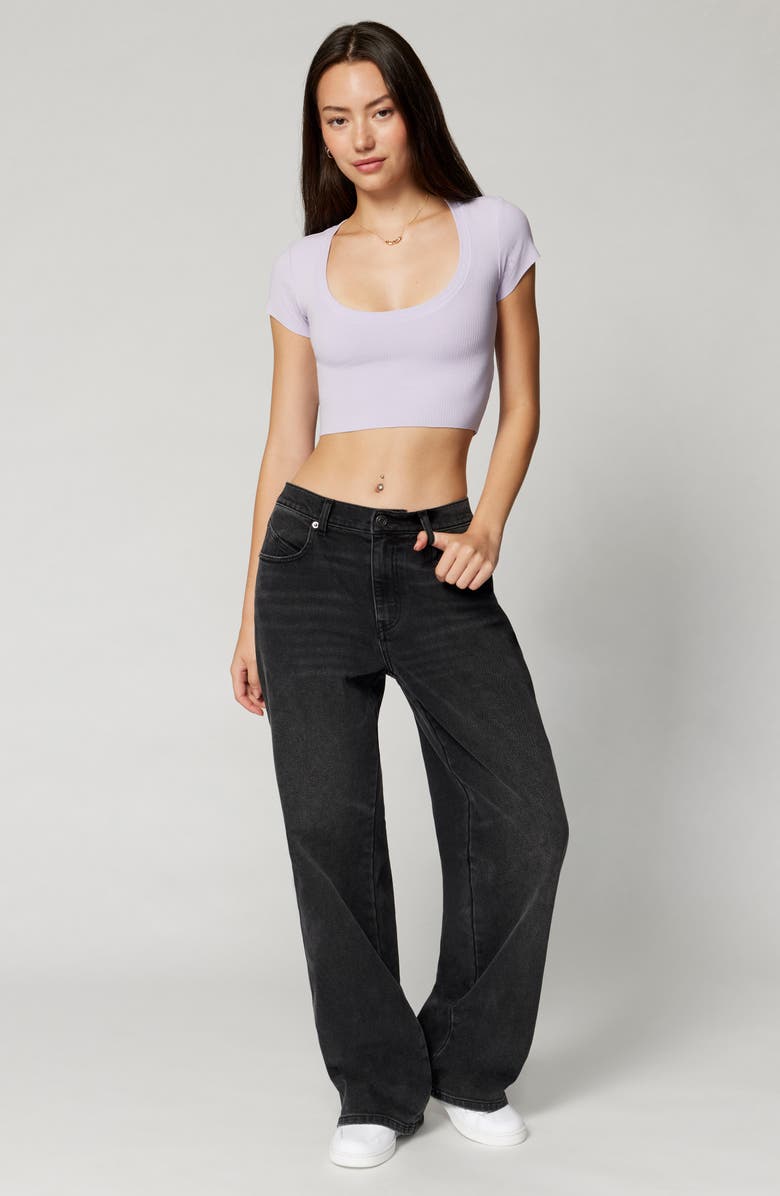 Florence by Mills Wide Leg Boyfriend Jeans, Alternate, color, Washed Black