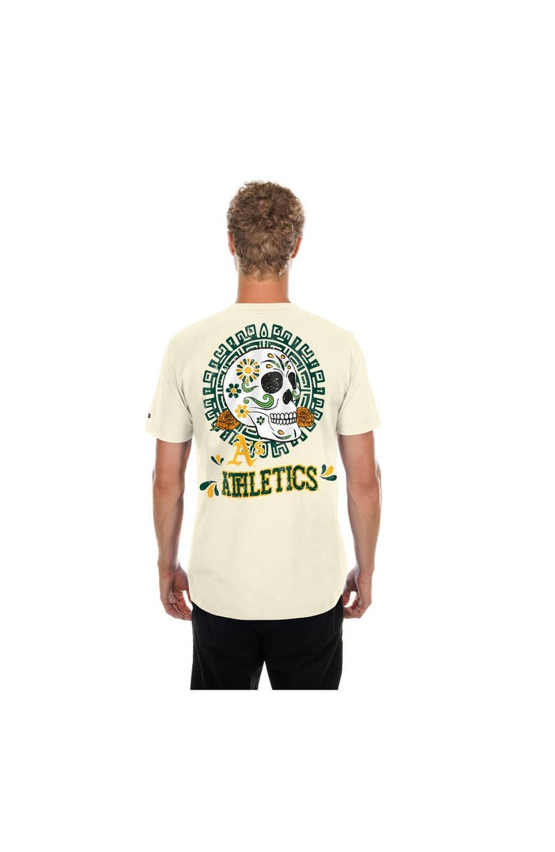 New Era Men's New Era Natural Athletics Dia de los Muertos Sugar Skull T-Shirt, Alternate, color, Natural