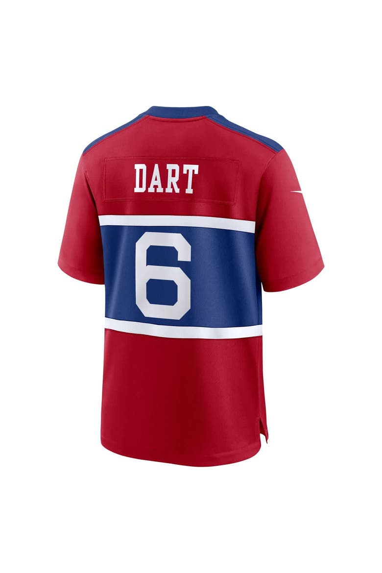 Men's Nike Jaxson Dart Red New York Giants Alternate Century Red Game Jersey, Alternate, color, Red