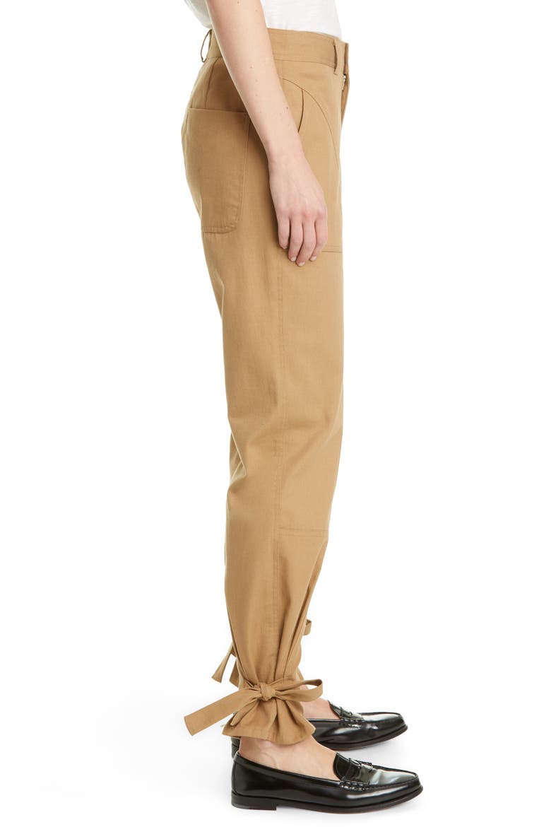 Darcy Cinch Ankle Twill Trousers, Alternate, color, BLONDE ON BLONDE