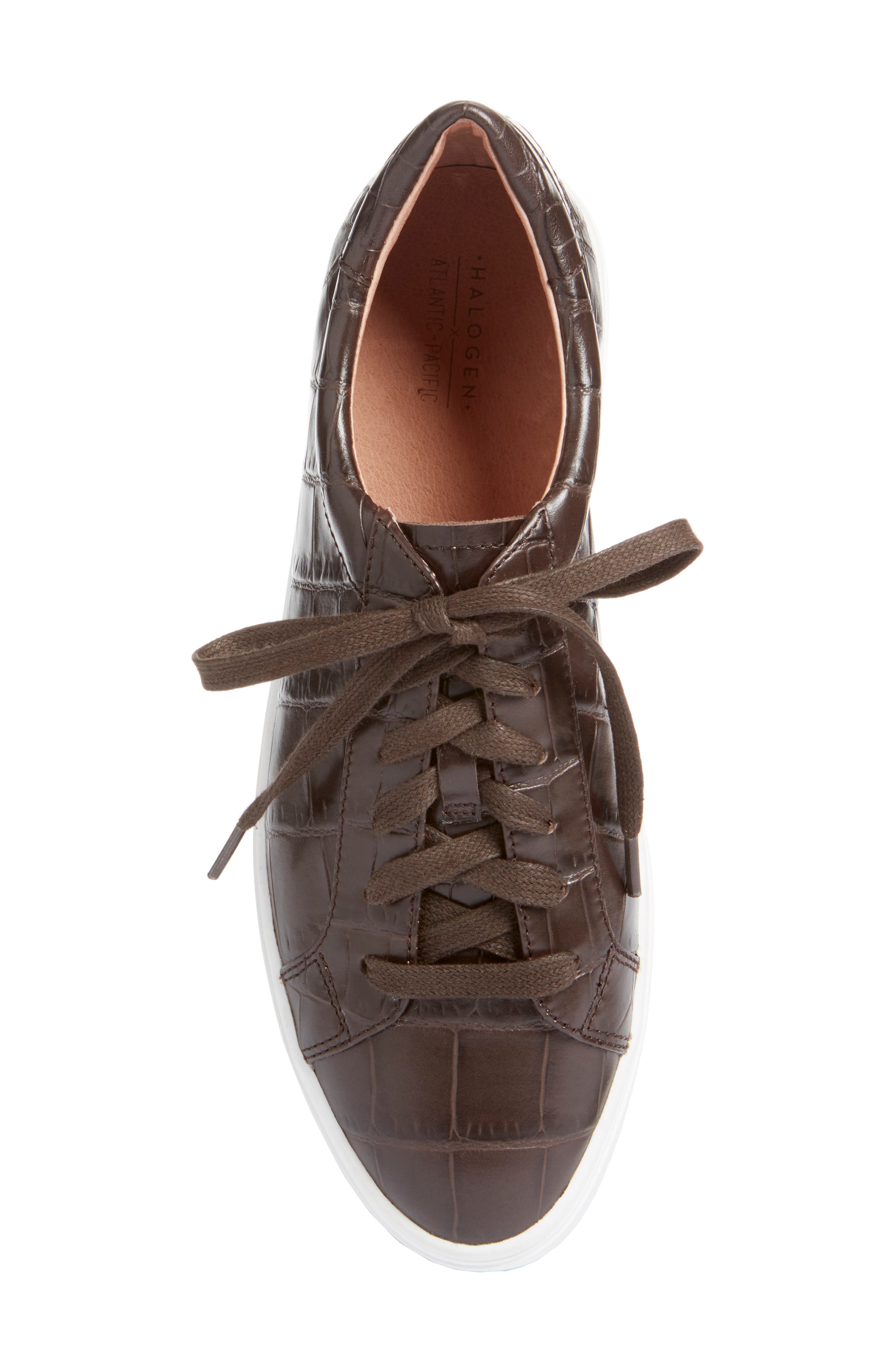 x Atlantic-Pacific Jayde Platform Sneaker (Nordstrom Exclusive), Alternate, color, BROWN CROCO PRINTED LEATHER