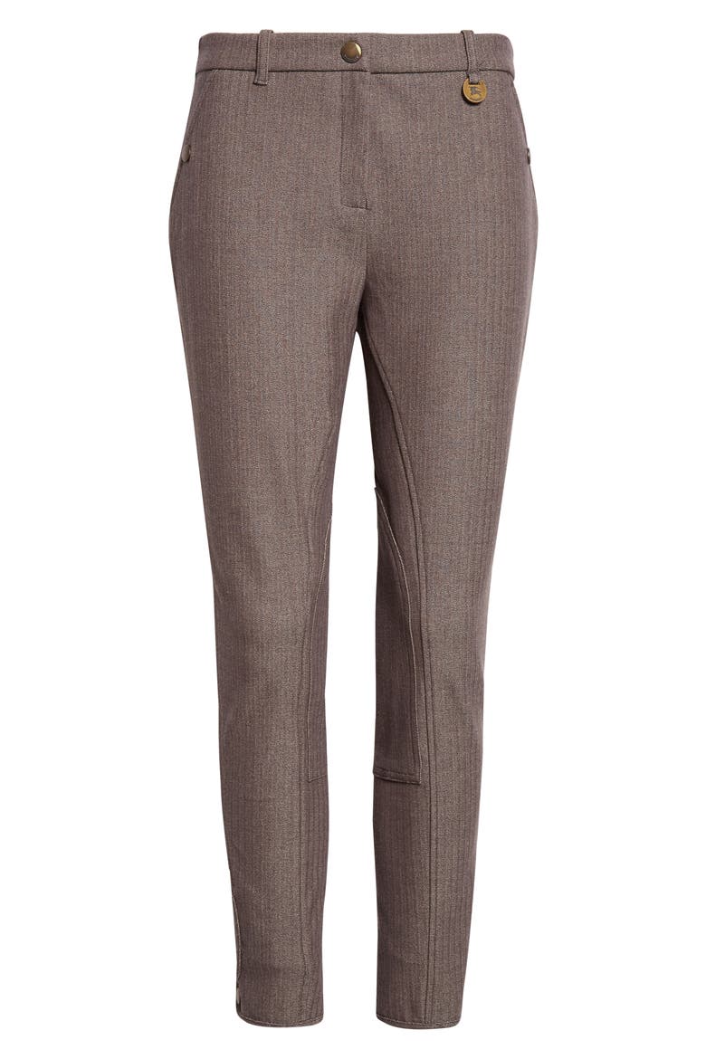 Herringbone High Waist Jodhpurs, Alternate, color, WALNUT BROWN/ TAUPE BEIGE