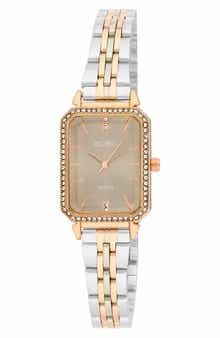 Octotank Crystal Quartz Bracelet Watch, 23mm