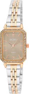 BCBG Octotank Crystal Quartz Bracelet Watch, 23mm