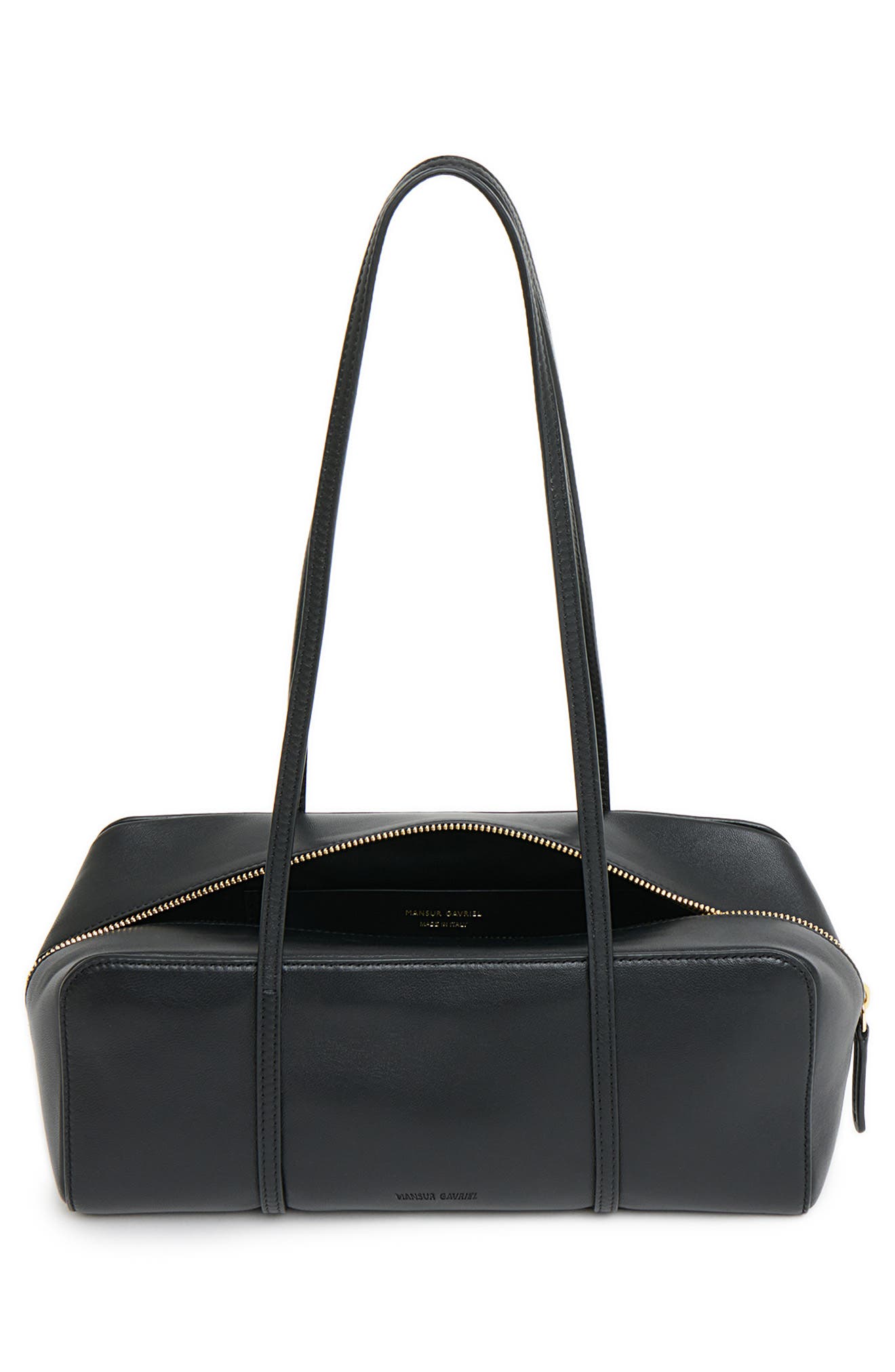 Filo Leather Shoulder Bag, Alternate, color, BLACK