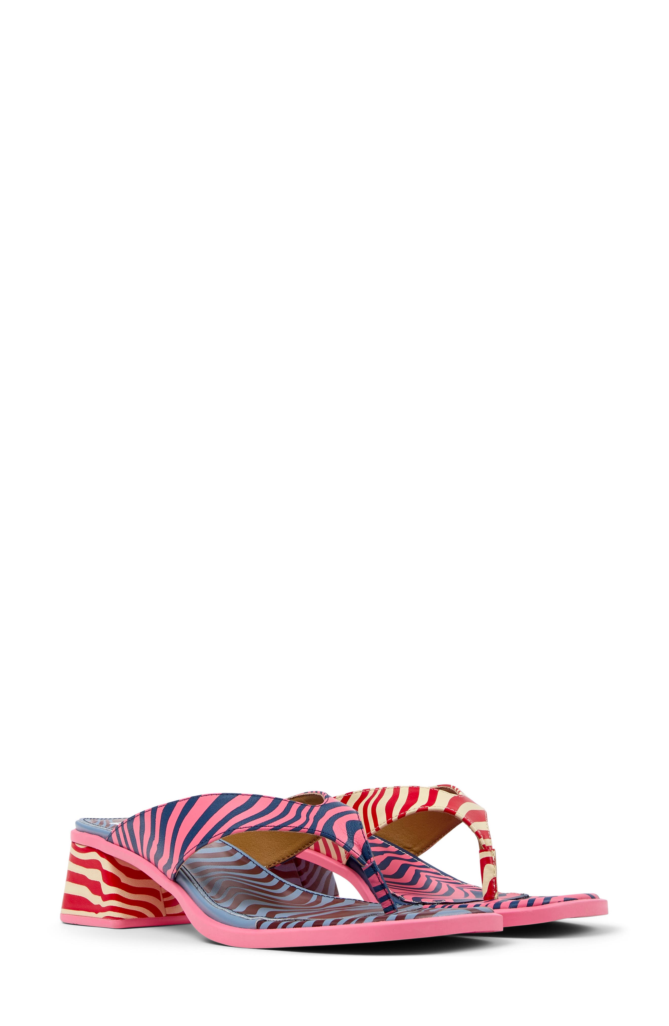 Camper Kora Twins Mismatch Flip Flop, Main, color, Pink - Assorted