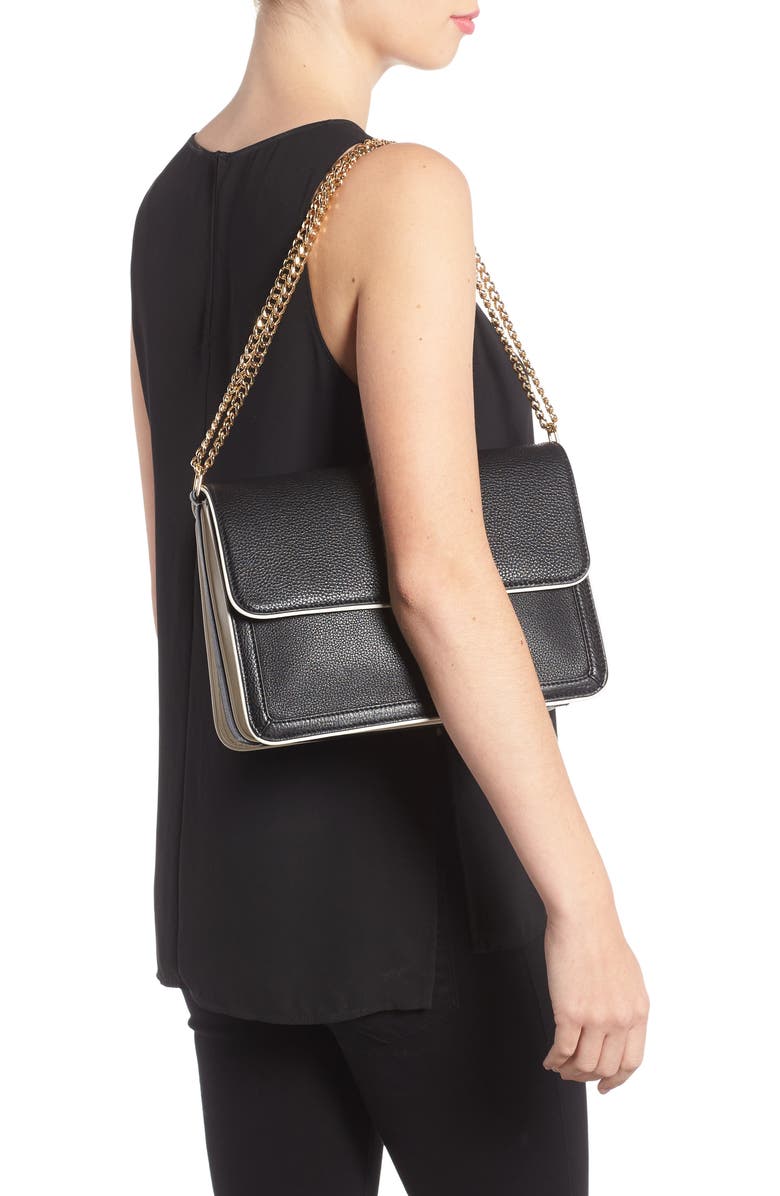 Tory Burch Large Duet Leather Shoulder Bag, Alternate, color,