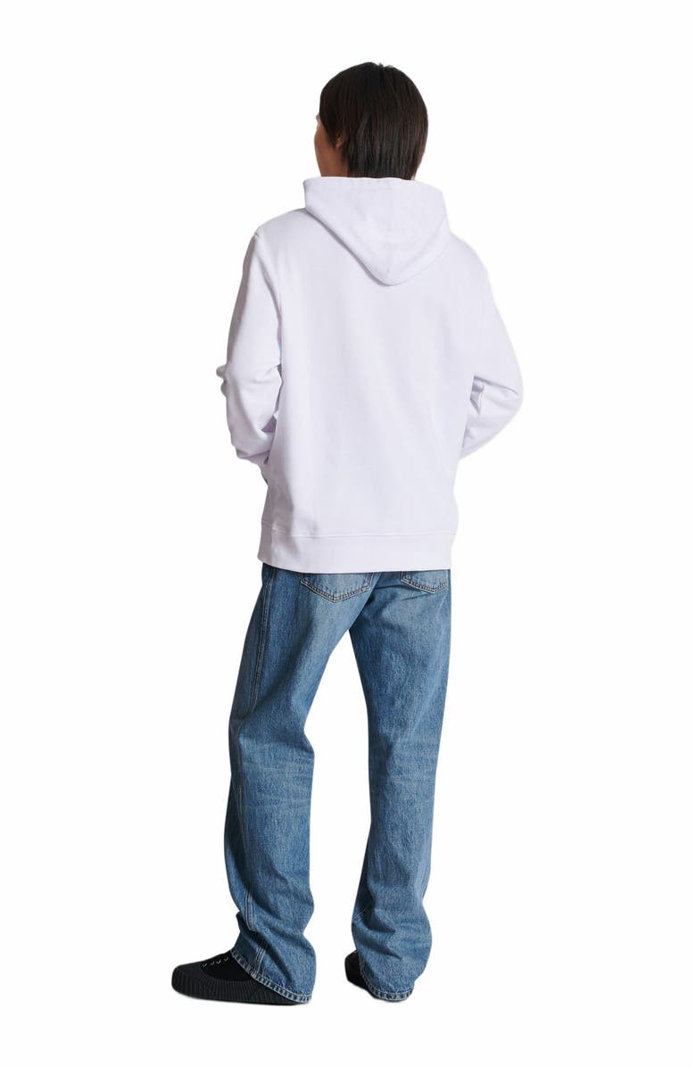 Balmain Stamp Printed Hoodie, Alternate, color, White