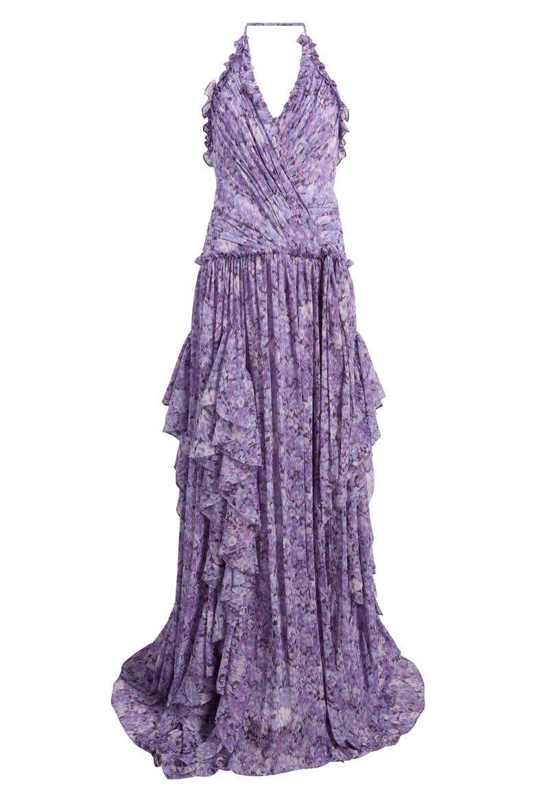 Agatha Painted Hydrangea Gown, Alternate, color, LILAC WINE MULTI
