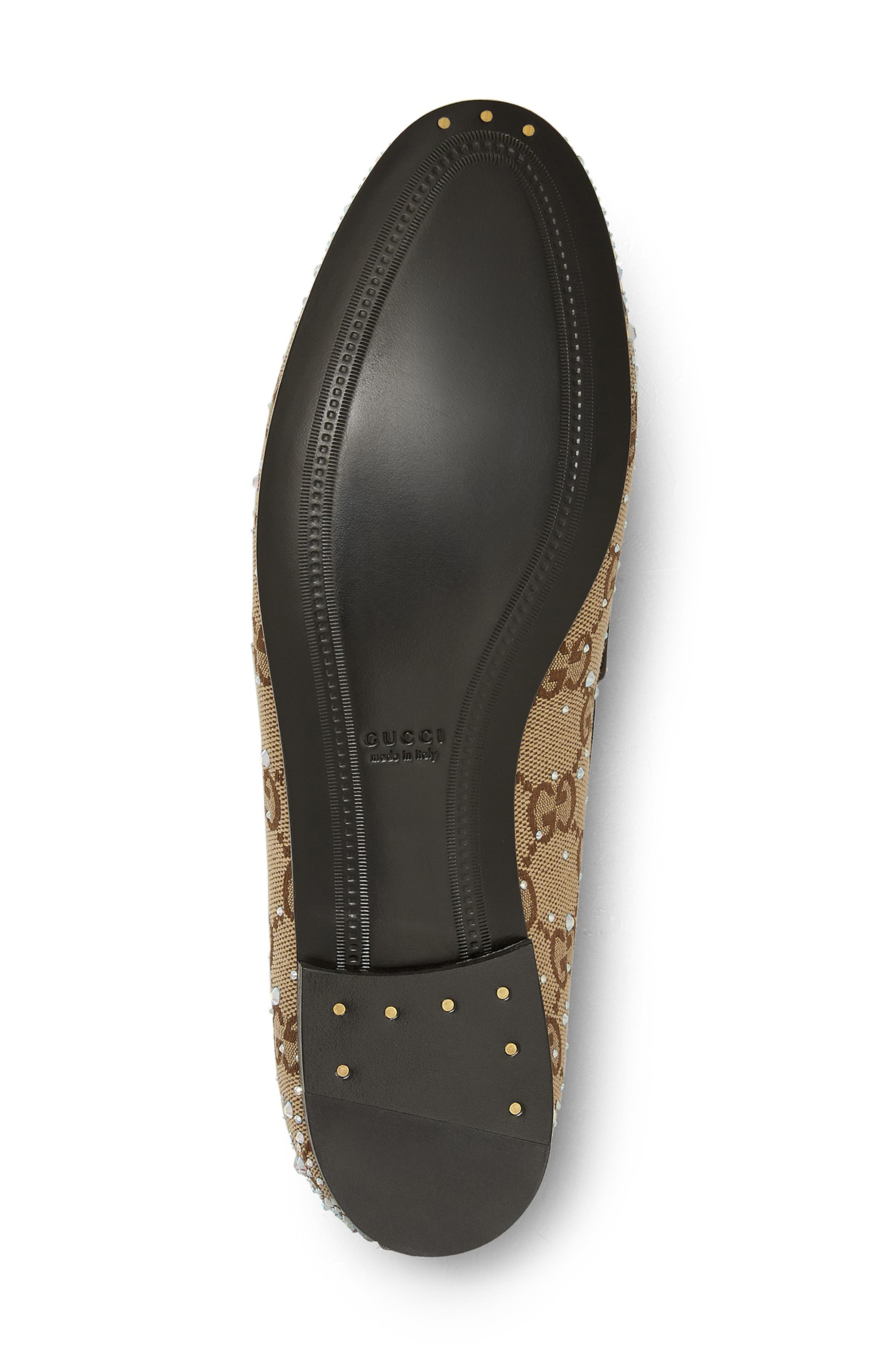Gucci New Jordaan Crystal Embellished Horsebit Loafer, Alternate, color, 