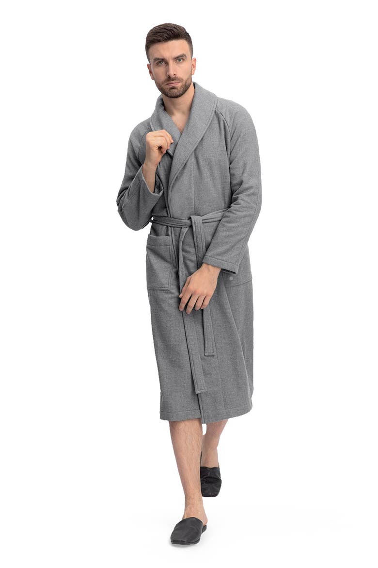 Aristo Men's Bathrobe, Main, color, Grey