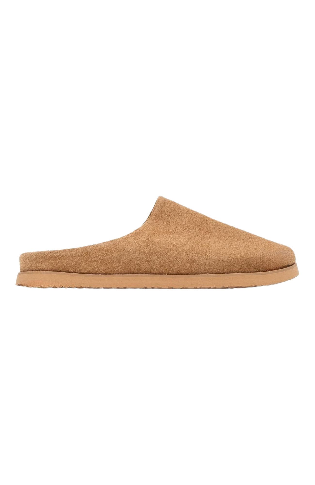 Forever & Always Shoes Space Suede Leather Slide Sandal, Alternate, color, Cognac Leather
