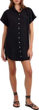 Bella Dahl Roll Sleeve Pocket Mini Shirtdress