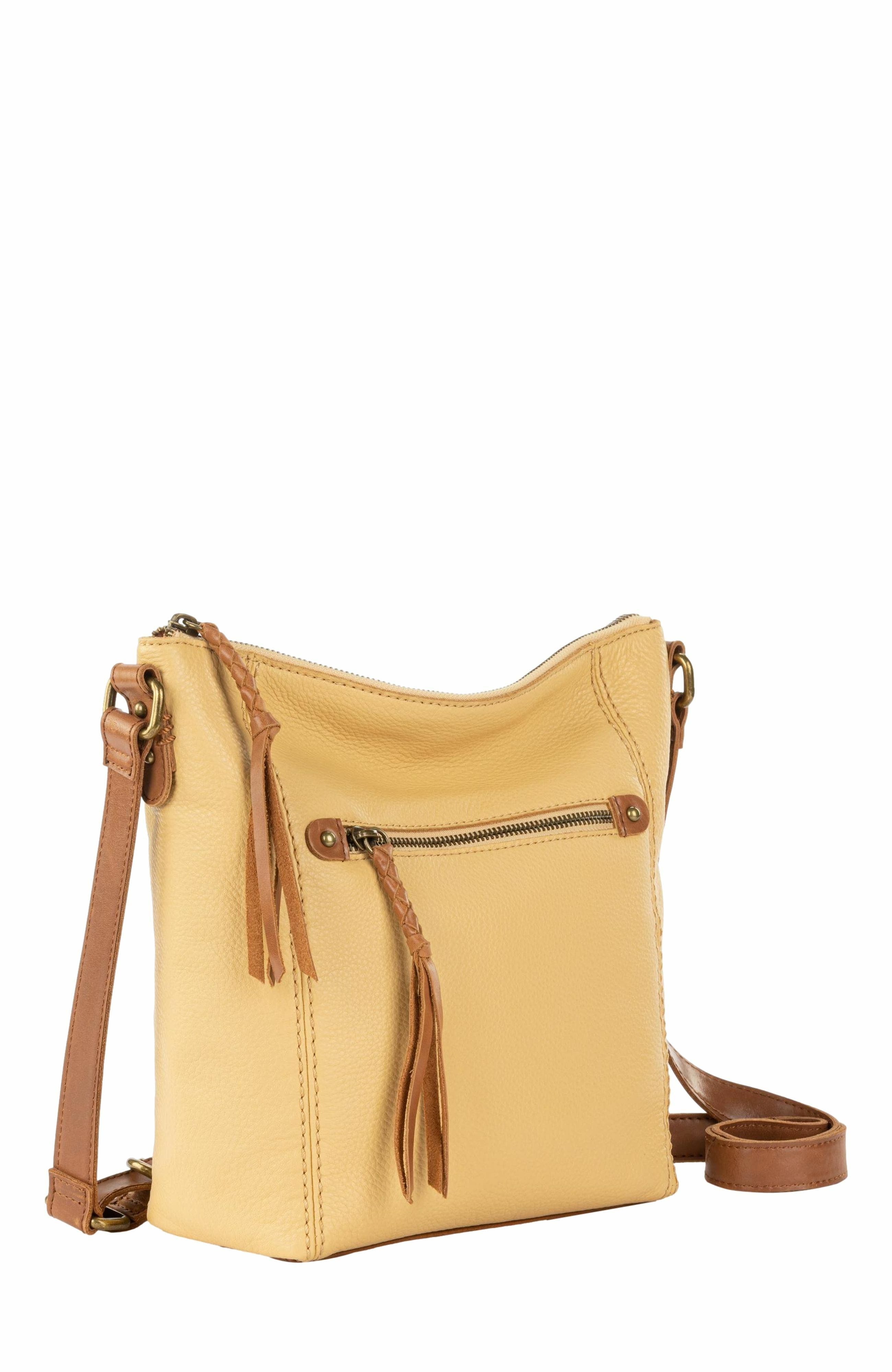 Ashland Leather Crossbody, Alternate, color, Buttercup