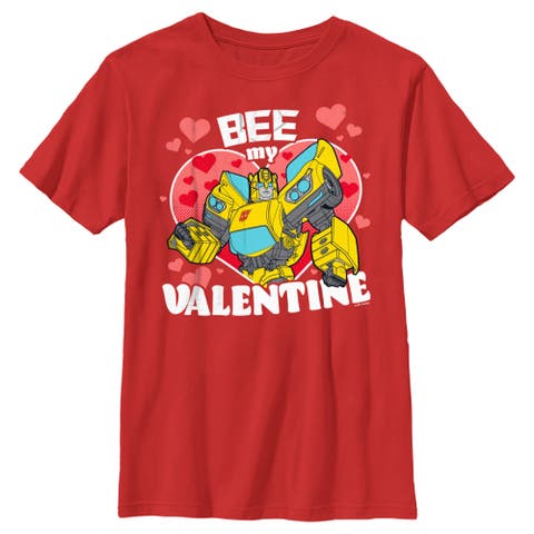 Boy's Transformers Bumblebee Bee My Valentine  Graphic T-Shirt