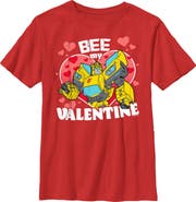 Transformers Boy's Transformers Bumblebee Bee My Valentine  Graphic T-Shirt