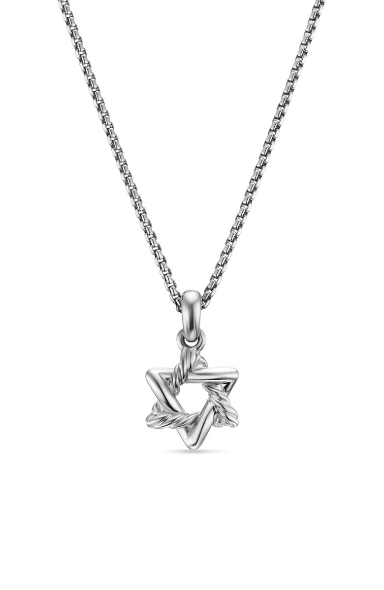 David Yurman Star of David Pendant Necklace in Sterling Silver, Alternate, color,