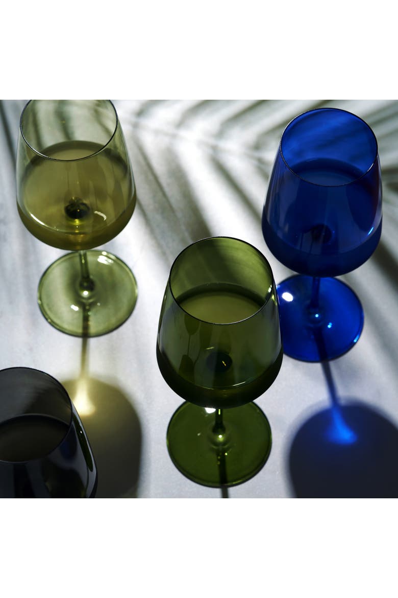 Reserve Nouveau Crystal Wine Glasses Set of 4, Alternate, color, Seaside