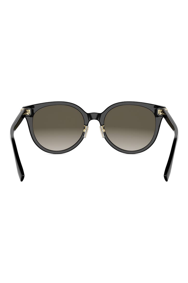 Forever Fendi 55mm Gradient Phantos Sunglasses, Alternate, color, SHINY BLACK / GRADIENT BROWN