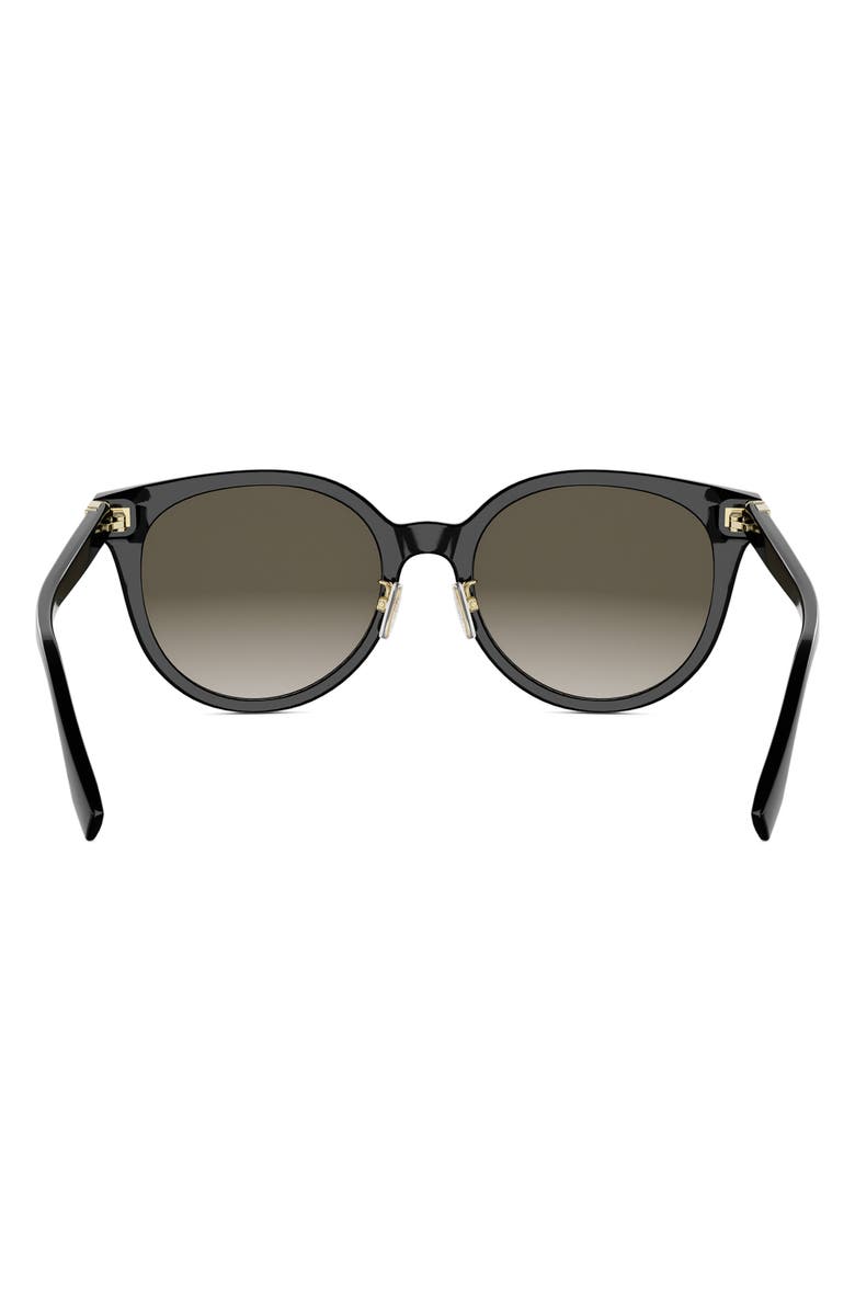 Fendi Forever Fendi 55mm Gradient Phantos Sunglasses, Alternate, color, Shiny Black / Gradient Brown