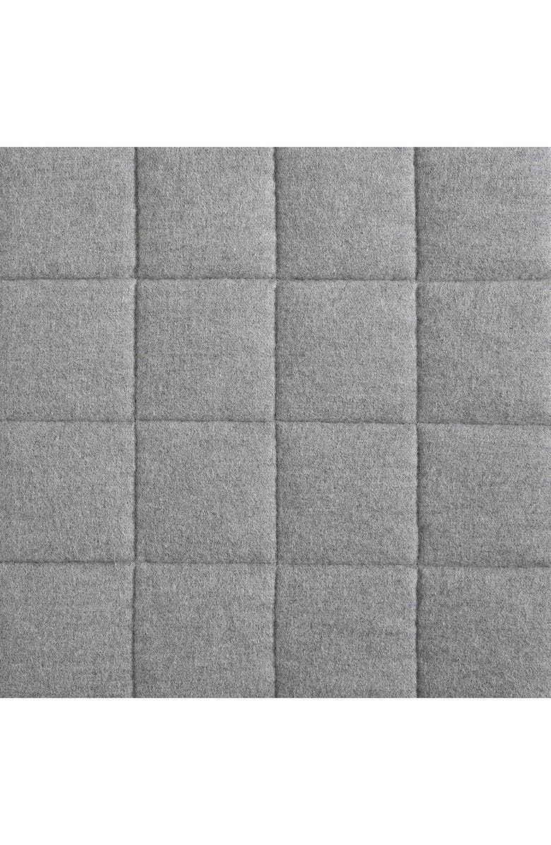 Calvin Klein Mélange Flannel Quilt, Alternate, color, Silver Grey