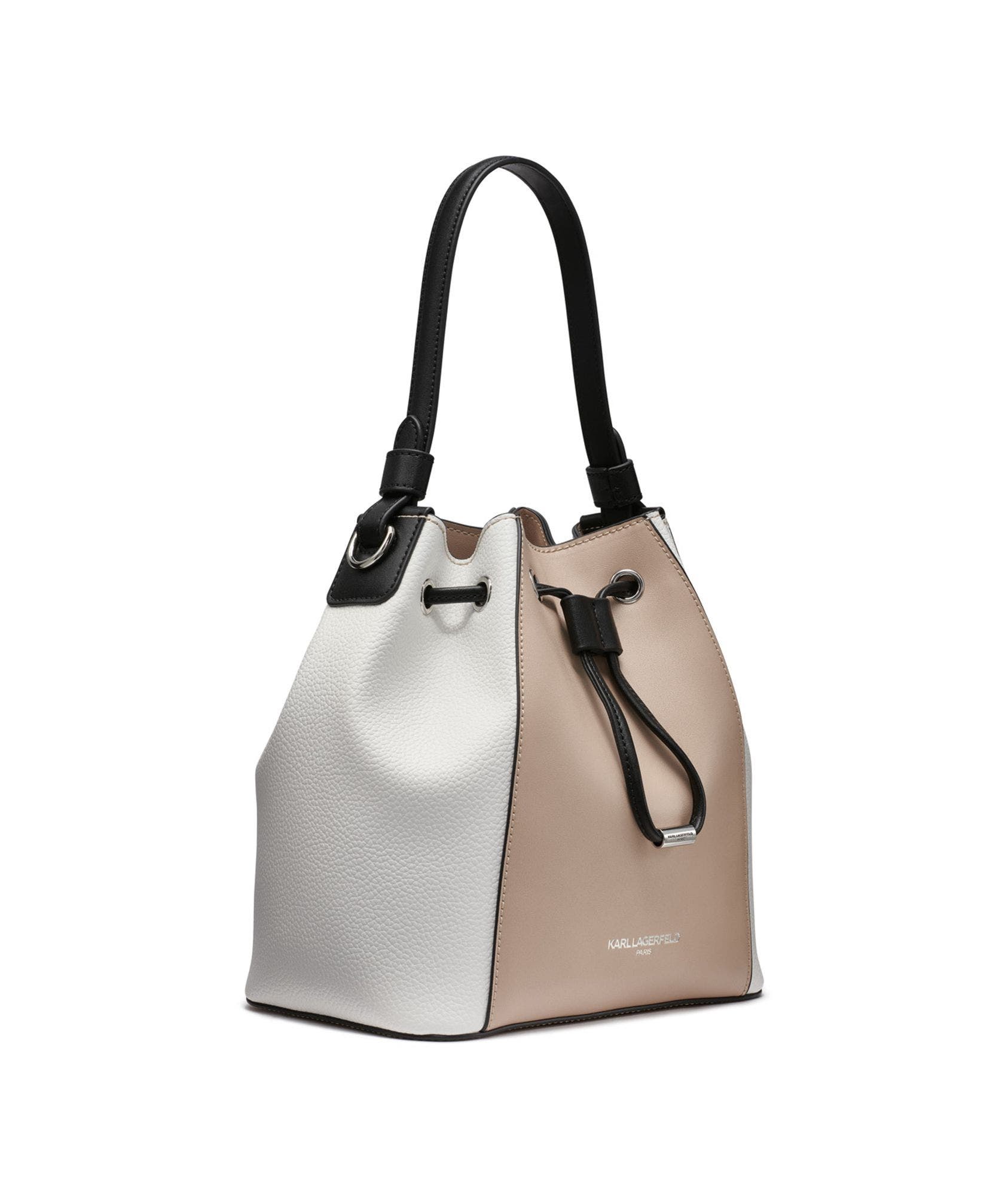 Adele Bucket Bag, Alternate, color, Black/Brie/White