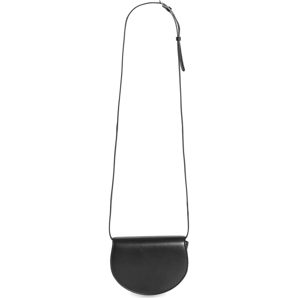 Shop The Row Canteen Leather Shoulder Bag In Black Ans