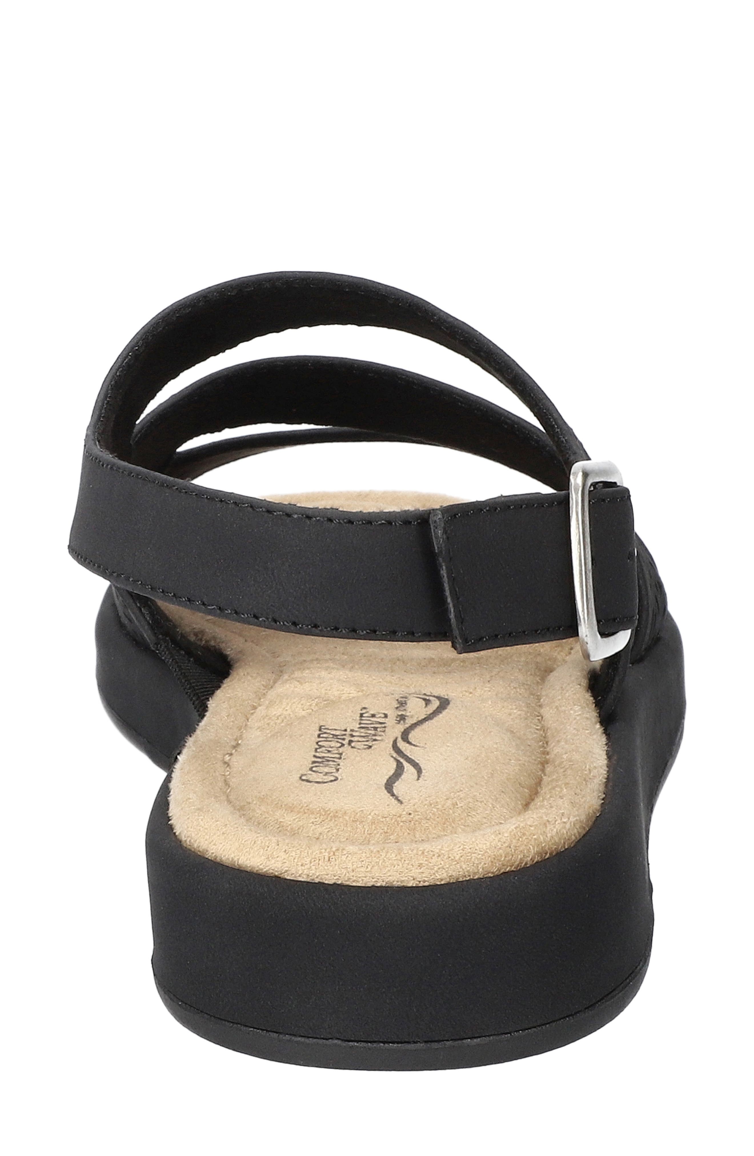 EASY STREET Link Laser Cut Slingback Sandal, Alternate, color, Black