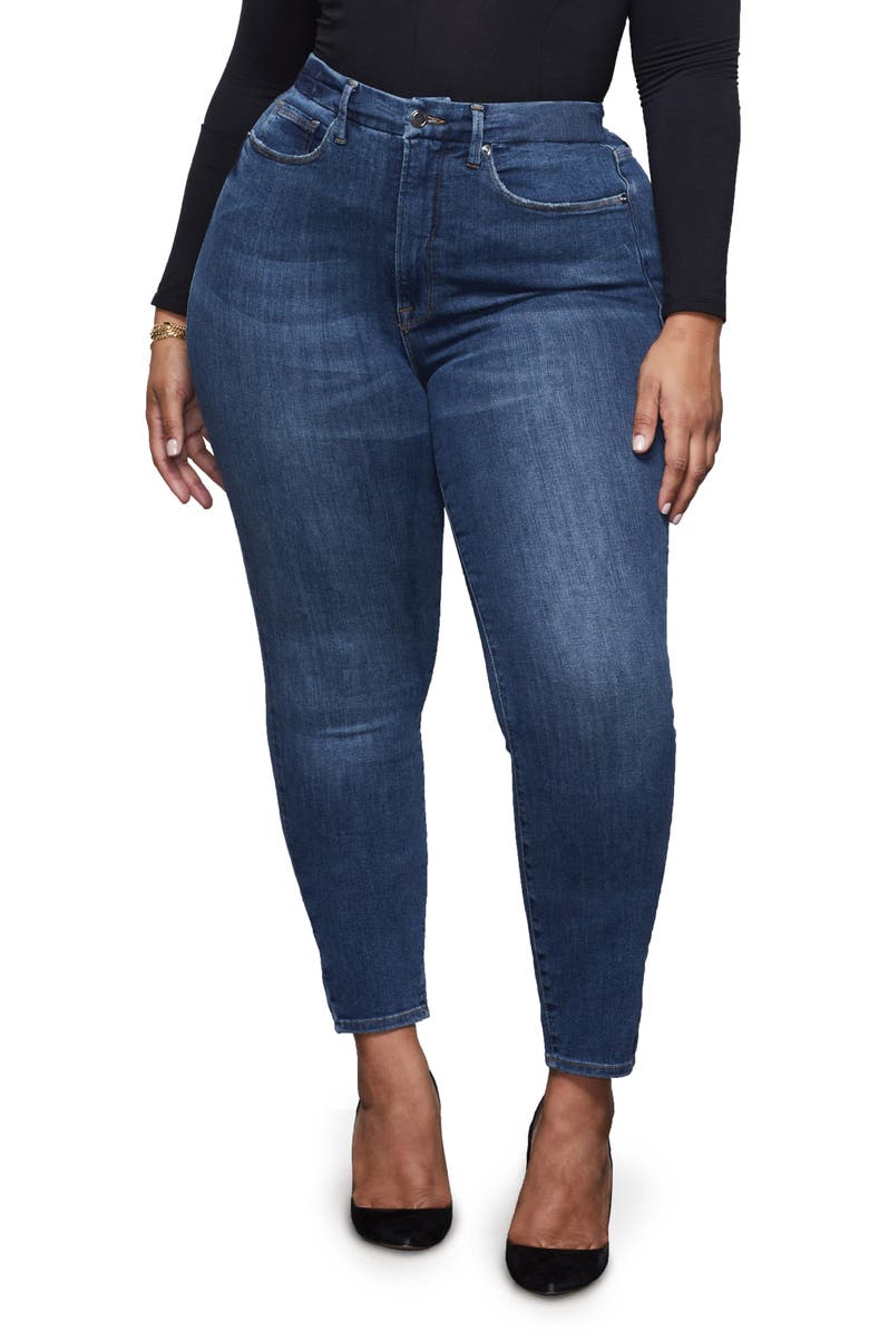 Good American Good Legs High Waist Ankle Skinny Jeans, Alternate, color, 