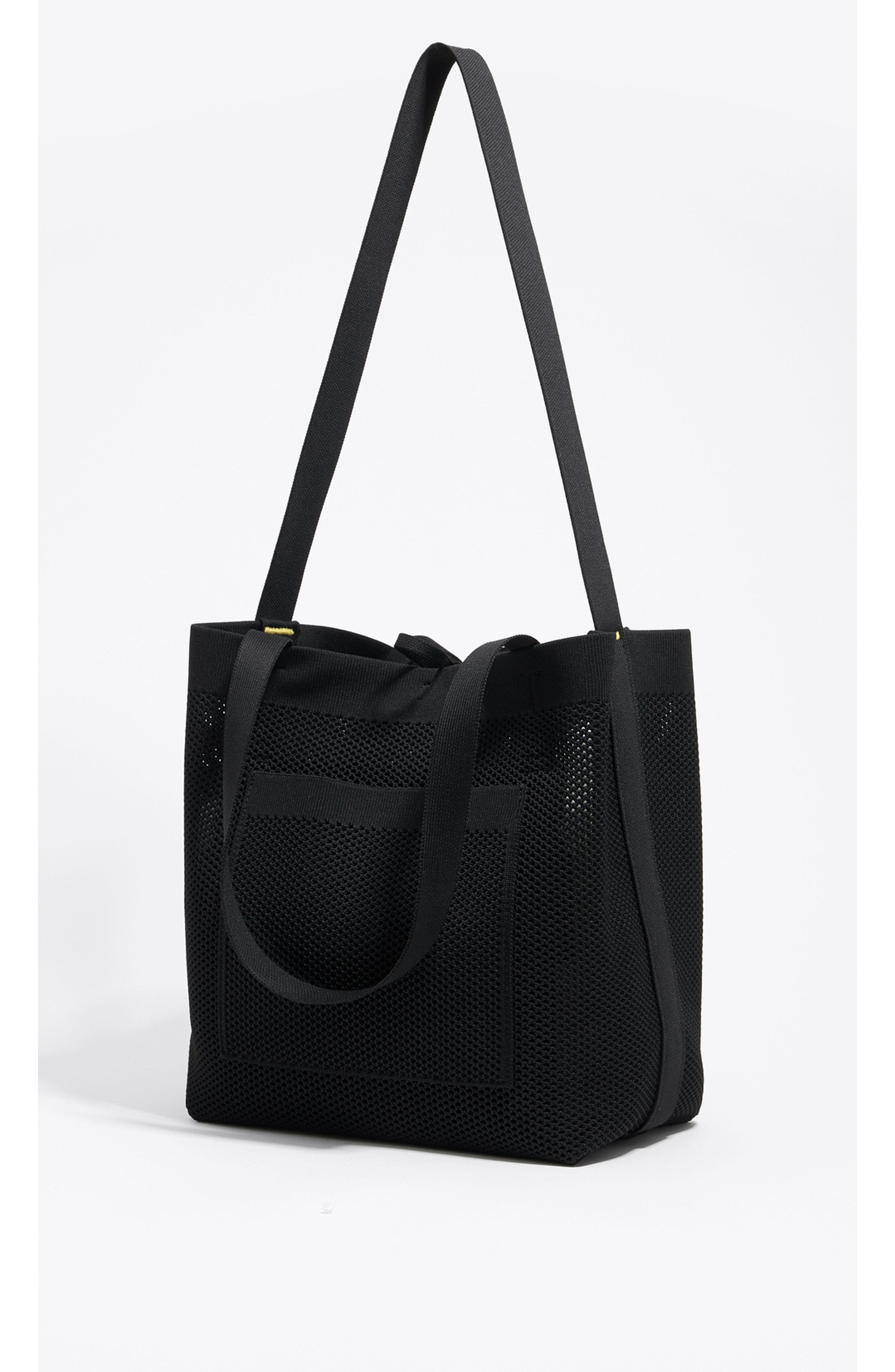 Bimba y Lola Medium Flyknit Shopper Bag, Alternate, color, Black